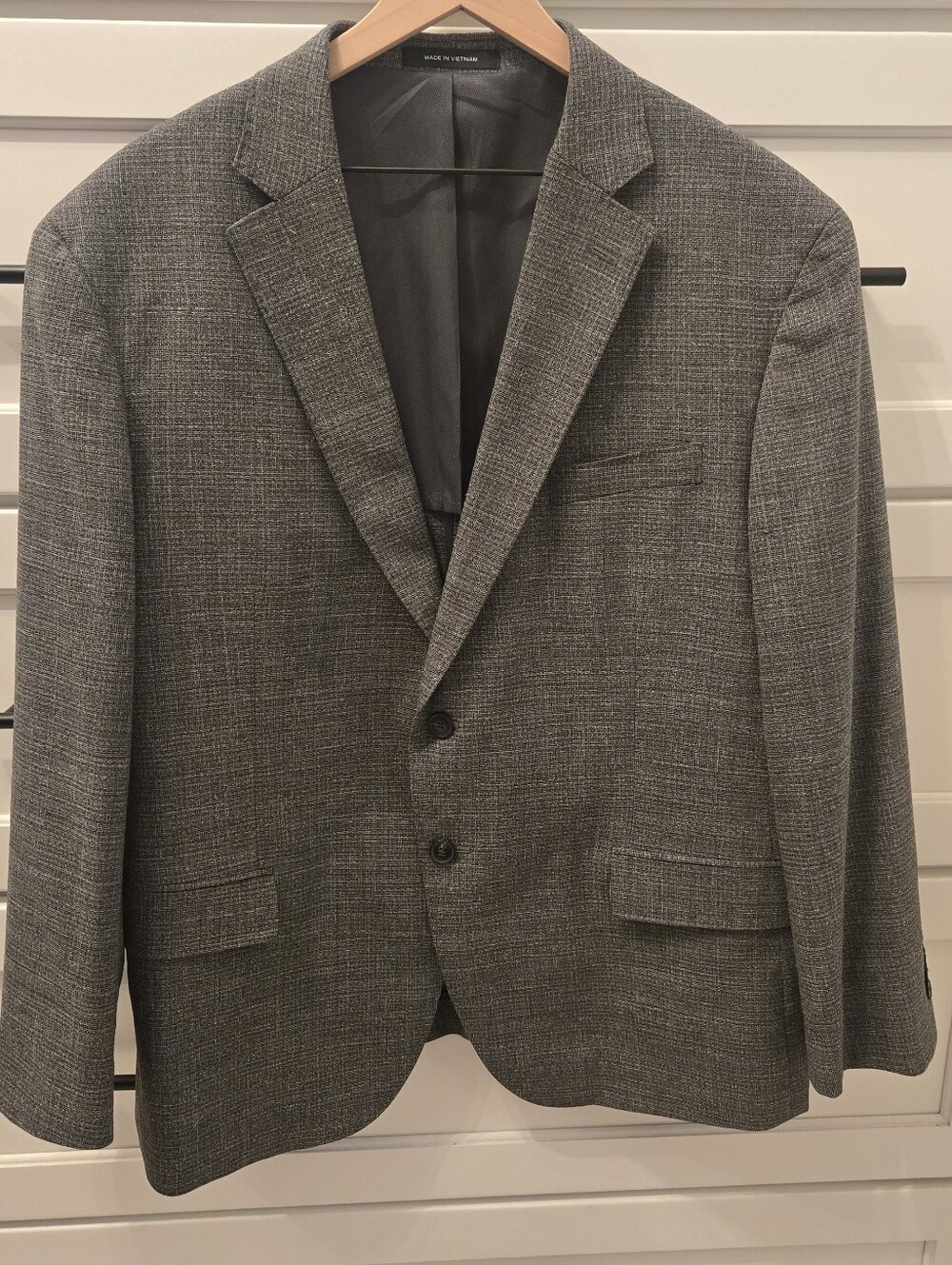 Kenneth Cole Men's Classic Gray Textured Blazer